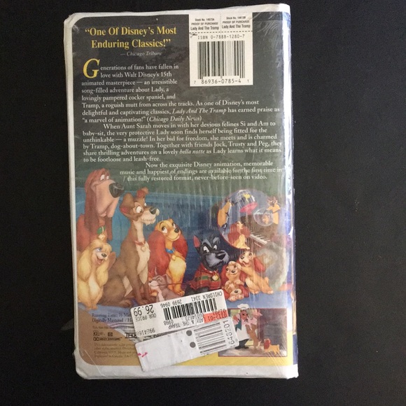Walt Disney Masterpiece Lady and the TRAMP VHS NIB - Picture 3 of 8